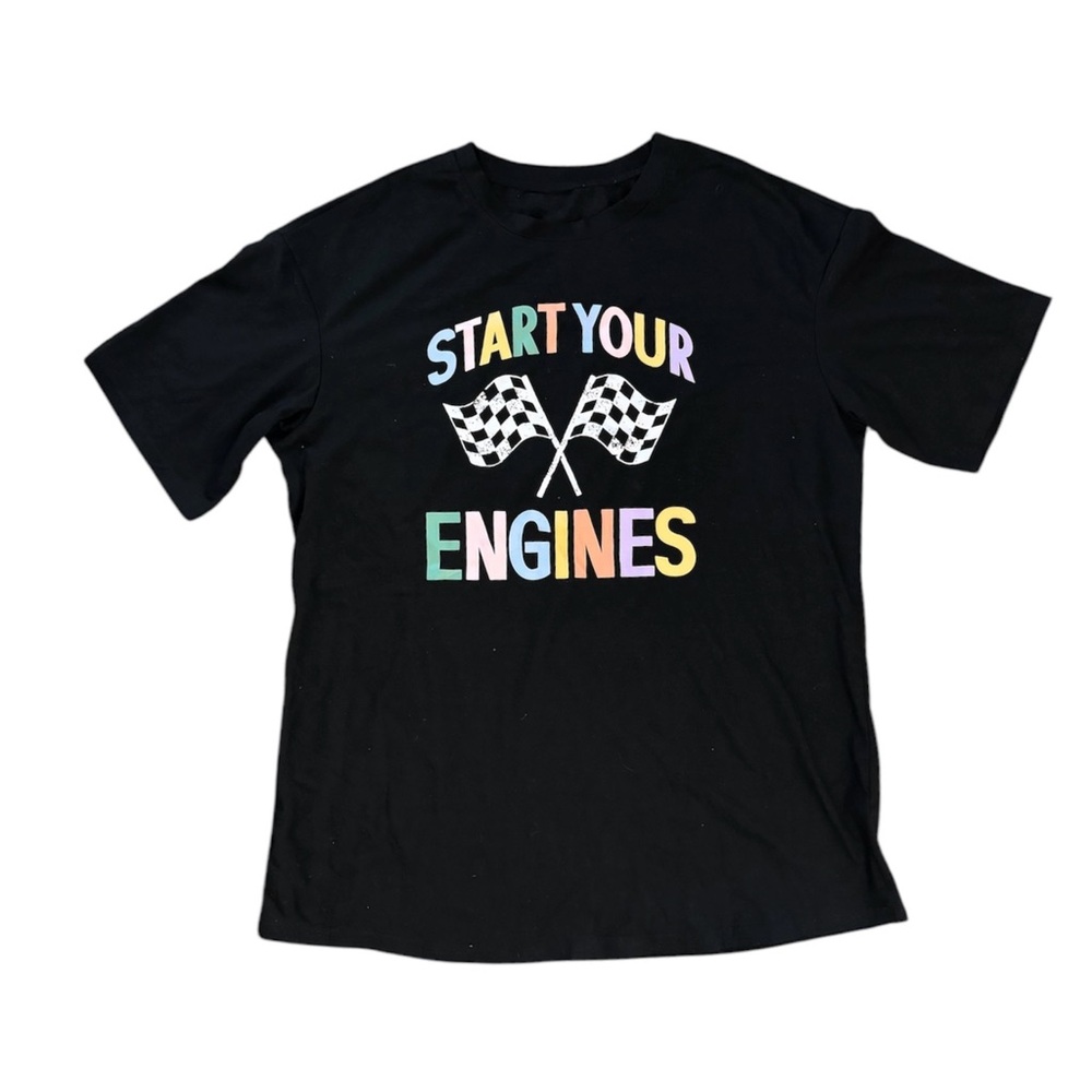Start Your Engines Women’s T-Shirt Black Size M